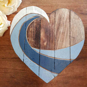 Blue Swirl Heart. (assorted. approx 25x25cm)
