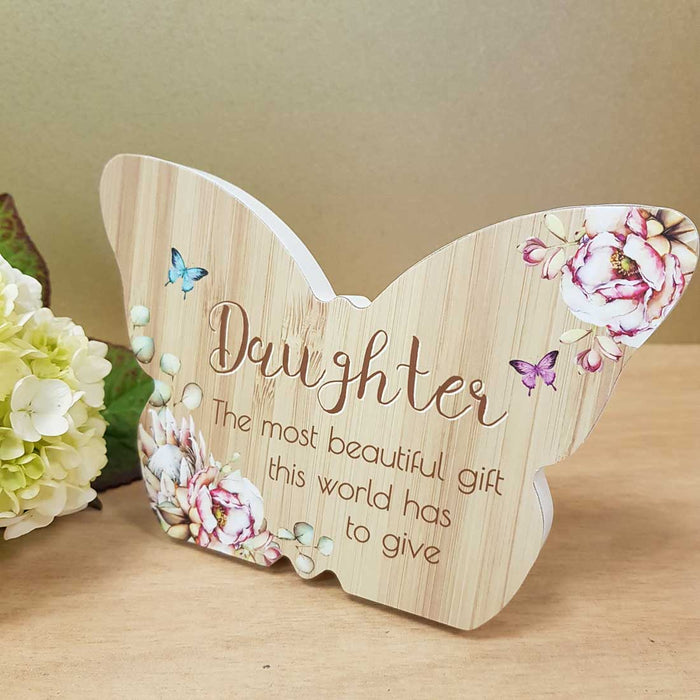 Daughter Butterfly Plaque (approx. 8x10cm)