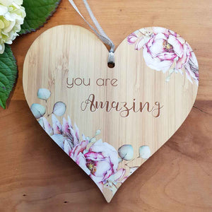 You Are Amazing Heart Wall Plaque. (approx. 15x15cm)