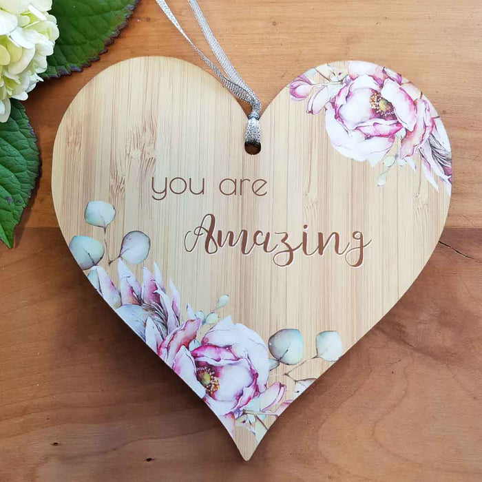 You Are Amazing Heart Wall Plaque (approx. 15x15cm)