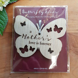 A Mother's Love is Forever Hanging Butterfly. (approx. 8x10cm)