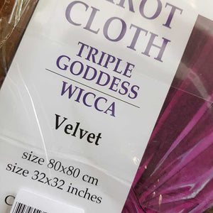 Triple Goddess Velvet Tarot Cloth. (approx 80x80cm)