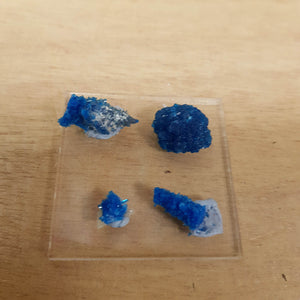 Cavansite Specimen Set from India (4 pieces from .5 to 1.3cm)