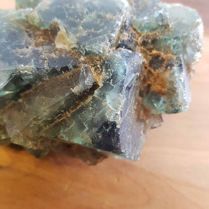 Natural Green Blue Fluorite Formation (approx. 13.5x9.5x6.5cm)