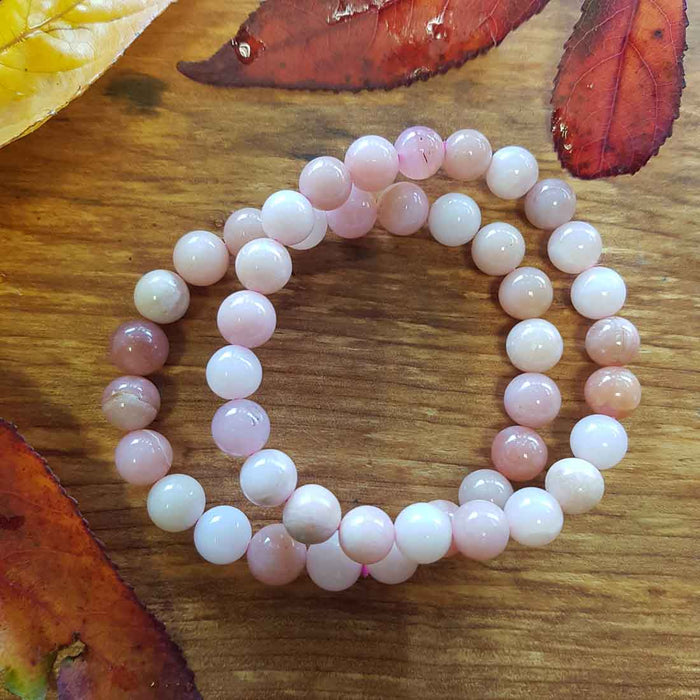 Pink Opal Bracelet (assorted. approx. 8mm round beads)