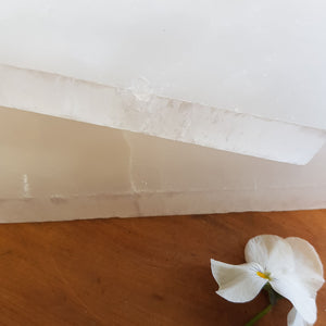 Selenite Square Slab. (assorted. approx. 10-12x10-12cm)