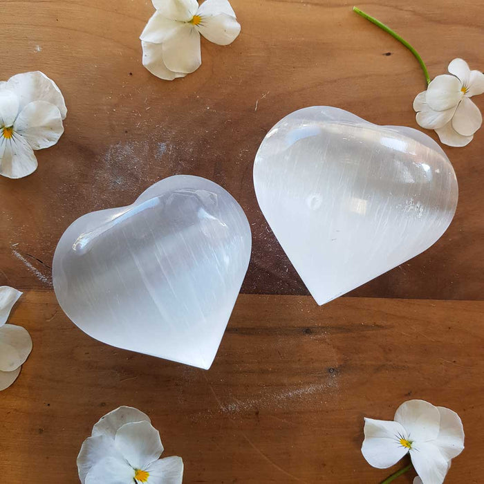 Selenite Heart (assorted. approx. 6x6.5x3cmish)