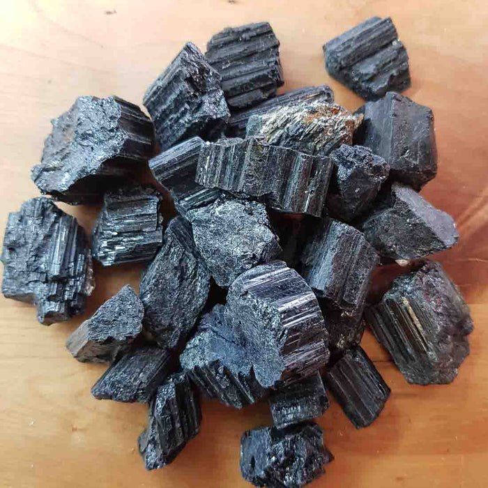 Black Tourmaline Rough Rock (assorted. approx. 1-2x2cm plus)