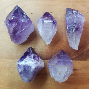 Amethyst Natural Point. (assorted approx 5.5-7x3-5cm)
