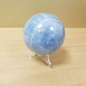 Blue Calcite Sphere. (approx. 7x7cm)