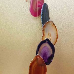 Agate Windchimes. (assorted & dyed)