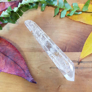 Clear Quartz Polished Double Terminated Wand. (approx. 11.5x2cm)