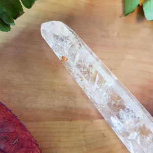 Clear Quartz Polished Double Terminated Wand. (approx. 11.5x2cm)