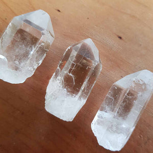 Clear Quartz Natural Point. (assorted approx. 4-5.5x2-3cm)