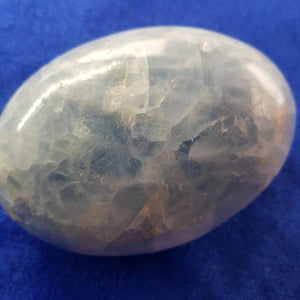 Blue Calcite Palm Stone (approx. 9x6x3cm)