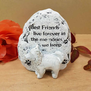 Best Friends Live Forever Dog Memorial. (approx. 9x8cm)