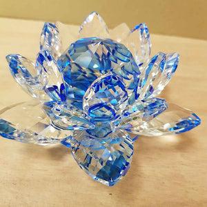 Blue Lotus Crystal. (approx. 12x12x6.5cm)