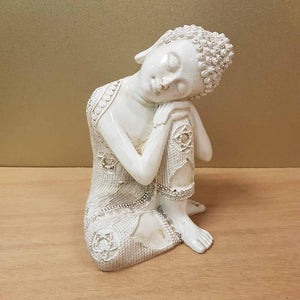 Resting Buddha with Antique Finish. (approx. 16x12cm)