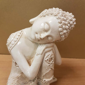 Resting Buddha with Antique Finish. (approx. 16x12cm)