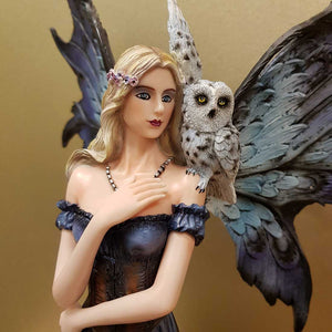 Wind Fairy with Her Wolf & Owl. (approx. 41x27x16cm)