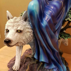 Blue Fairy & Her Blue Wolf. (approx. 50x30x27cm)
