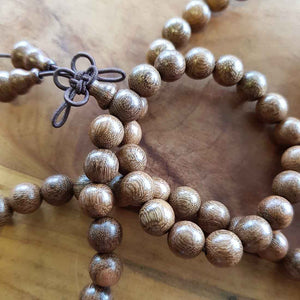 Sandalwood Mala/Prayer Beads. (108 + Guru Bead)