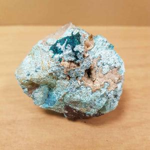 Dioptase with Chrysocolla on Matrix. (approx. 6.5x5cm)