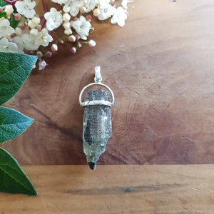 Scapolite Raw Pendant. (set in Sterling Silver)