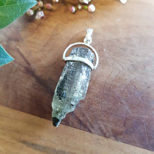 Scapolite Raw Pendant. (set in Sterling Silver)
