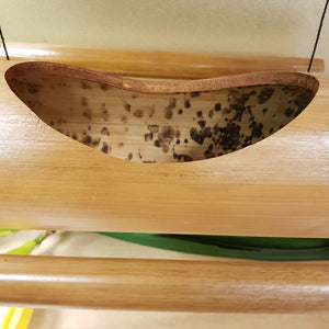 Bamboo House Bird Feeder. (approx. 29X23X15cm)