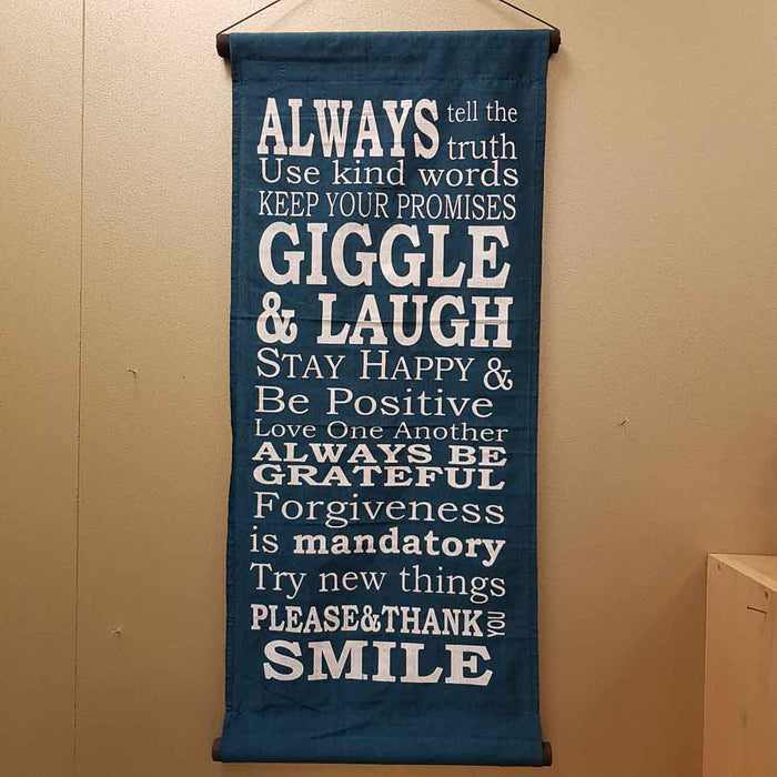 Teal Always Tell the Truth Banner. (assorted. approx. 34X50cm)