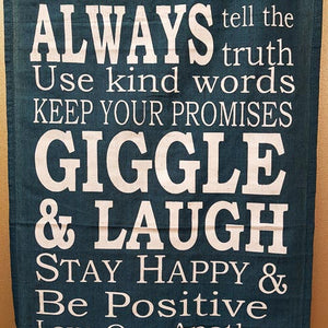 Teal Always Tell the Truth Banner. (assorted. approx. 34x50cm)