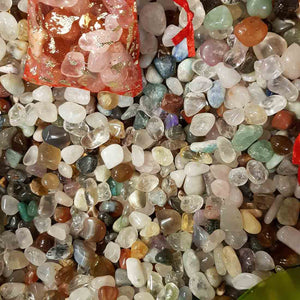 Fill a Bag of Tiny Tumbled Crystals.