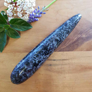 Indigo Gabbro (aka Mystic Merlinite) Wand. (approx. 17.5x3cm)