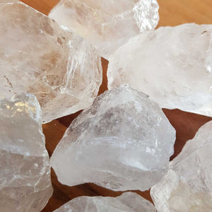Clear Quartz Rough Rock. incl. Some with Natural Points. (assorted approx. 6-8x4-5cm plus)