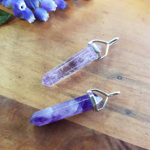 Amethyst Point Pendant (small. sterling silver)