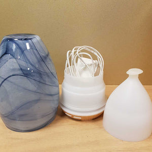 Aroma Swirl, Denim Glass (approx. 19x11x11cm)
