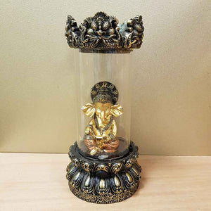 Ganesh In LED Backflow Incense Burner. (approx. 25x11.5cm)