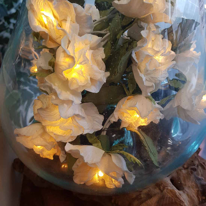 Cream Flower Fairy Lights (approx. 3m)