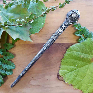 Sorcerer's Wand with Pentacle. (approx 24cm long)