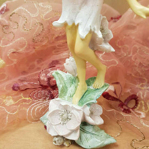 Pink Fairy on Flowers. (approx 18x7cm)