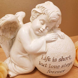 Life is Short But Love Stays Forever Angel. (approx. 14x16cm)