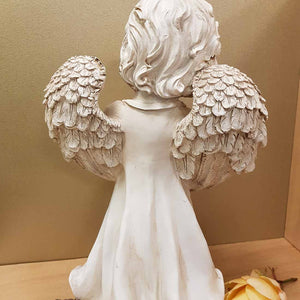 Garden Angel with Bird. (approx. 35x23cm)