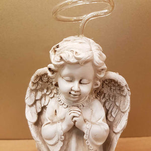 Angel with Solar LED Halo. (approx ;25x12x11cm)