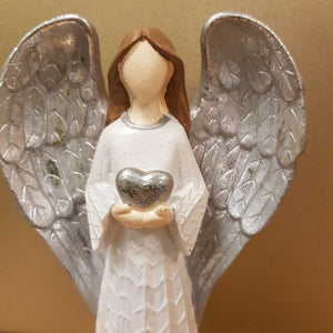 White and Silver Angel (approx. 26 x 13.5cm)
