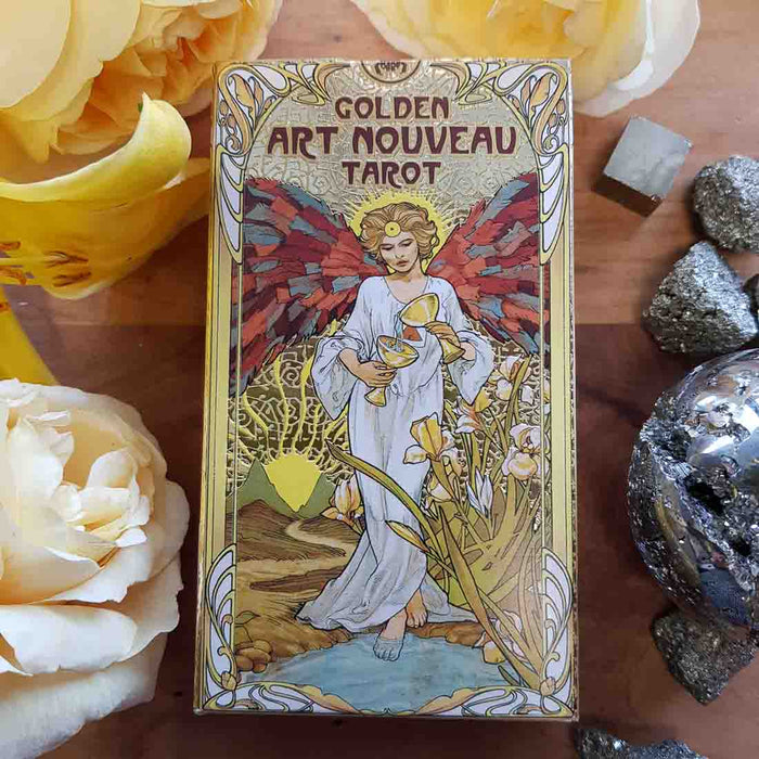 Golden Art Nouveau Tarot Cards (78 cards and instruction sheet)
