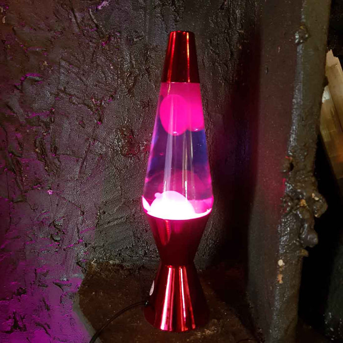 Metallic Red Lava Lamp (approx 41x10x10cm)