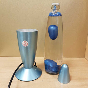 Metallic Blue Lava Lamp (approx. 41x10x10cm)
