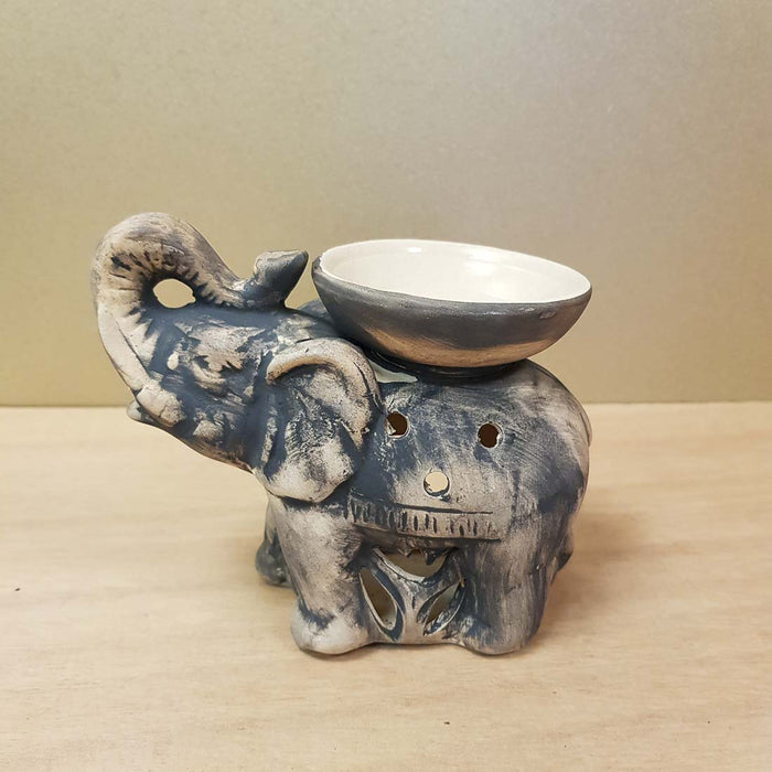 Grey Elephant Oil Burner (approx.12.5x10x7cm)