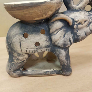 Grey Elephant Oil Burner (approx.12.5x10x7cm)